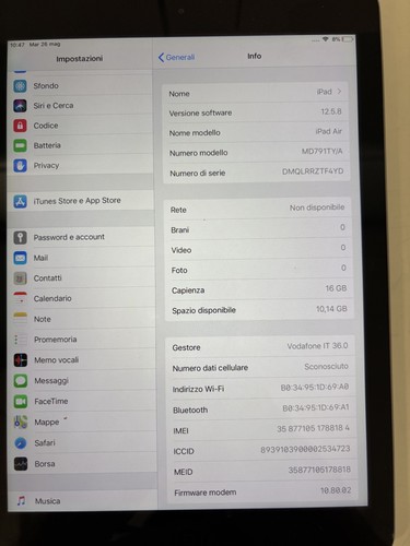 Apple ipad air - 16gb, a1475